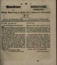 Amtsblatt der K&ouml;niglichen Regierung zu Posen. 1848.09.20 Nro.38