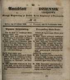Amtsblatt der K&ouml;niglichen Regierung zu Posen. 1848.10.18 Nro.42