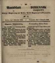 Amtsblatt der Königlichen Regierung zu Posen. 1848.11.08 Nro.45