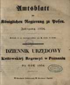 Amtsblatt der K&ouml;niglichen Regierung zu Posen. 1856.01.01 Nro.1