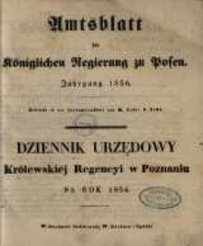 Amtsblatt der Königlichen Regierung zu Posen. 1856.01.01 Nro.1