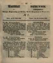 Amtsblatt der K&ouml;niglichen Regierung zu Posen. 1856.04.22 Nro.17