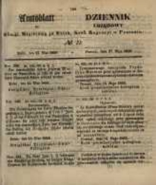 Amtsblatt der K&ouml;niglichen Regierung zu Posen. 1856.05.27 Nro.22