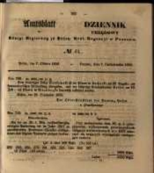 Amtsblatt der K&ouml;niglichen Regierung zu Posen. 1856.10.07 Nro.41