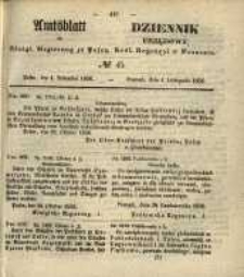 Amtsblatt der K&ouml;niglichen Regierung zu Posen. 1856.11.04 Nro.45