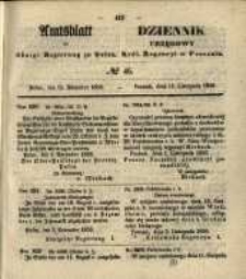 Amtsblatt der K&ouml;niglichen Regierung zu Posen. 1856.11.11 Nro.46