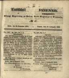 Amtsblatt der K&ouml;niglichen Regierung zu Posen. 1856.11.18 Nro.47