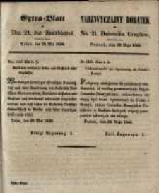 Nadzwyczajny Dodatek do Nr. 21. Dziennika Urzęd. Poznań, 23. Maja 1848.