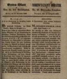 Nadzwyczajny Dodatek do Nr. 46. Dziennika Urzęd. Poznań, 14. Listopada 1848.