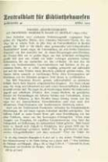 Zentralblatt f&uuml;r Bibliothekswesen. 1929.03 Jg.46 heft 3