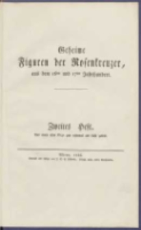 Geheime Figuren der Rosenkreuzer, aus dem 16ten und 17ten Jahrhundert