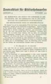 Zentralblatt für Bibliothekswesen. 1929.11 Jg.46 heft 11