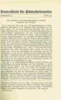 Zentralblatt f&uuml;r Bibliothekswesen. 1924.06 Jg.48 heft 6