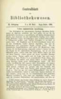 Centralblatt für Bibliothekswesen. 1885.09-10 Jg.2 heft 9-10