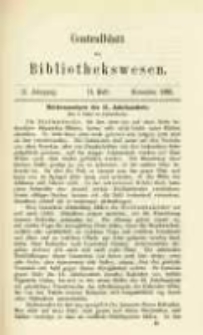 Centralblatt für Bibliothekswesen. 1885.11 Jg.2 heft 11