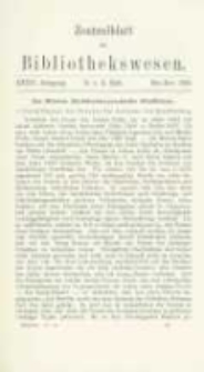 Zentralblatt für Bibliothekswesen. 1915.10-11 Jg.32 heft 10-11