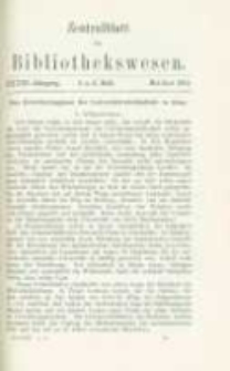 Zentralblatt für Bibliothekswesen. 1916.05-06 Jg.33 heft 5-6
