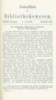 Zentralblatt für Bibliothekswesen. 1916.09-10 Jg.33 heft 9-10