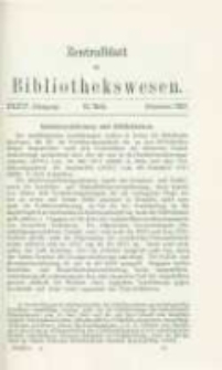 Zentralblatt f&uuml;r Bibliothekswesen. 1917.12 Jg.34 heft 12