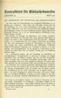 Zentralblatt f&uuml;r Bibliothekswesen. 1932.03 Jg.49 heft 3