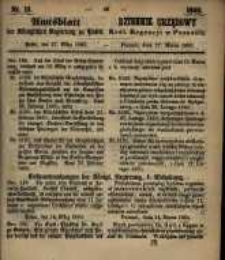 Amtsblatt der K&ouml;niglichen Regierung zu Posen. 1860.03.27 Nro.13