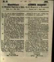 Amtsblatt der K&ouml;niglichen Regierung zu Posen. 1860.05.01 Nro.18