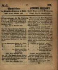 Amtsblatt der Königlichen Regierung zu Posen. 1860.11.20 Nro.47