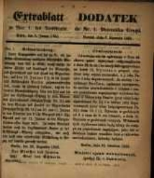 Extrablatt zu Nr. 1 des Amtsblatts. Posen, den 3. Januar 1860.