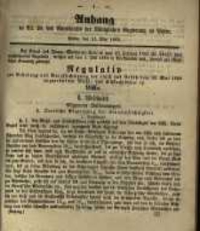 Anhang zu Nr. 20 des Amtsblatts der K&ouml;niglichen Regierung zu Posen. Posen, den 15. Mai 1860.