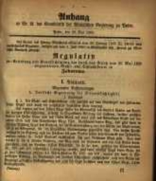 Anhang zu Nr. 21. des Amtsblatts der K&ouml;niglichen Regierung zu Posen. Posen, den 22. Mai 1860.
