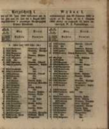 Wykaz I wywołanych dnia 30. Czerwca 1860 w czasie od 21. Lipca do 4. Sierpnia 1860 złożyć się mających 4 proc. list&oacute;w zastawnych W. X. Poznańskiego
