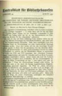 Zentralblatt f&uuml;r Bibliothekswesen. 1932.08 Jg.49 heft 8