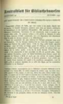 Zentralblatt für Bibliothekswesen. 1932.10 Jg.49 heft 10