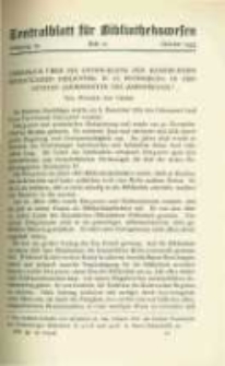 Zentralblatt f&uuml;r Bibliothekswesen. 1933.10 Jg.50 heft 10