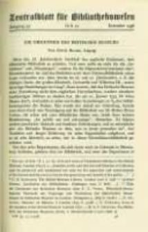 Zentralblatt für Bibliothekswesen. 1936.12 Jg.53 heft 12