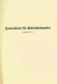 Zentralblatt f&uuml;r Bibliothekswesen. 1938.01-02 Jg.55 heft 1-2