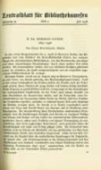 Zentralblatt f&uuml;r Bibliothekswesen. 1938.07 Jg.55 heft 7