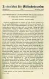 Zentralblatt für Bibliothekswesen. 1938.11 Jg.55 heft 11