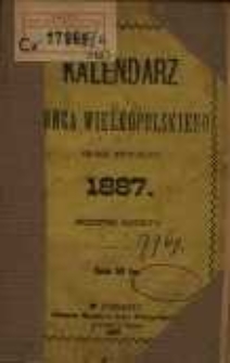 Kalendarz Gońca Wielkopolskiego na rok zwyczajny 1887.