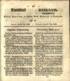 Amtsblatt der K&ouml;niglichen Regierung zu Posen. 1849.05.22 Nr.21