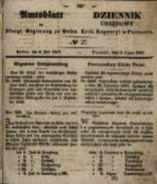 Amtsblatt der K&ouml;niglichen Regierung zu Posen. 1847.07.06 Nro.27
