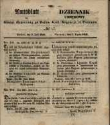 Amtsblatt der K&ouml;niglichen Regierung zu Posen. 1849.07.03 Nr.27