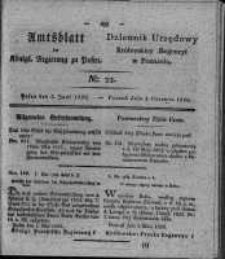 Amtsblatt der K&ouml;niglichen Regierung zu Posen. 1823.06.03 Nro.22