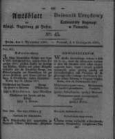 Amtsblatt der K&ouml;niglichen Regierung zu Posen. 1831.11.08 Nro.45