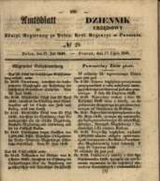 Amtsblatt der K&ouml;niglichen Regierung zu Posen. 1849.07.17 Nr.29