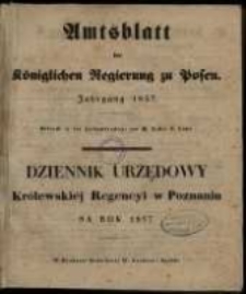 Amtsblatt der Königlichen Regierung zu Posen. 1857.01.06 Nro.1