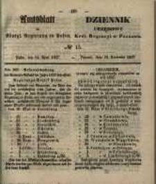 Amtsblatt der K&ouml;niglichen Regierung zu Posen. 1857.04.14 Nro.15