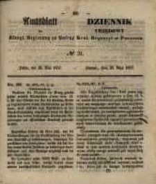 Amtsblatt der K&ouml;niglichen Regierung zu Posen. 1857.05.26 Nro.21