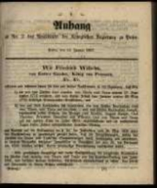 Anhang zu No. 2. des Amtsblatts ... Posen, den 13. Januar 1857