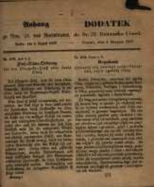 Anhang zu Nro. 31. des Amtsblatts. Posen, den 4. August 1857